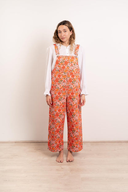 Nina Flores Orange Overalls