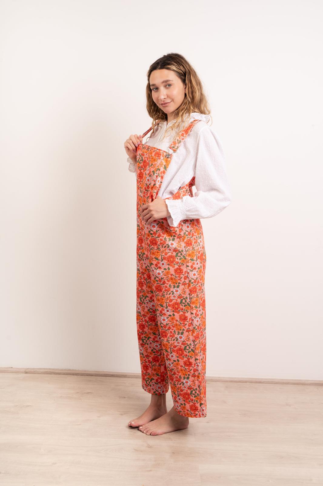 Nina Flores Orange Overalls