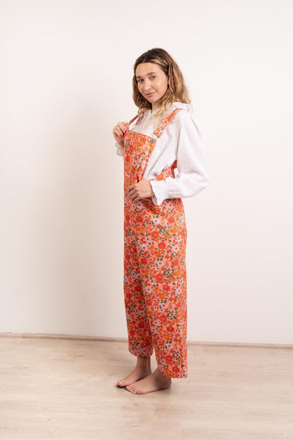 Nina Flores Orange Overalls