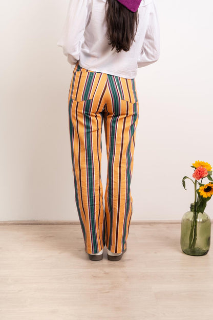 Inés Striped Yellow Jeans 