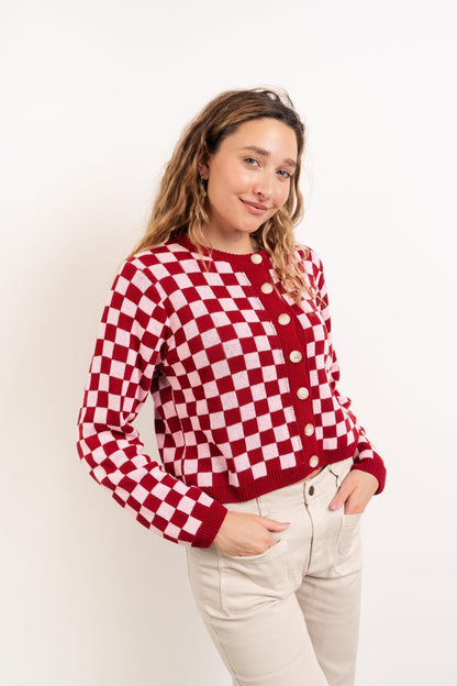 Martina Pink Cotton Cardigan