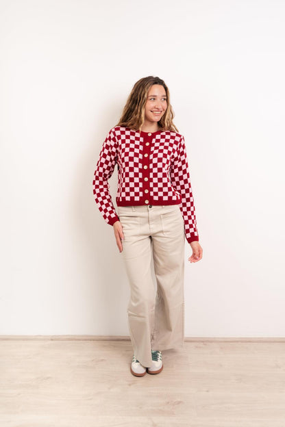 Martina Pink Cotton Cardigan