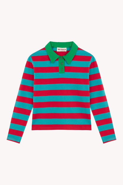 Filipa Red and Aquamarine Polo
