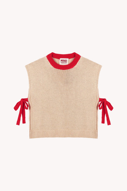 Julieta Beige and Red Vest