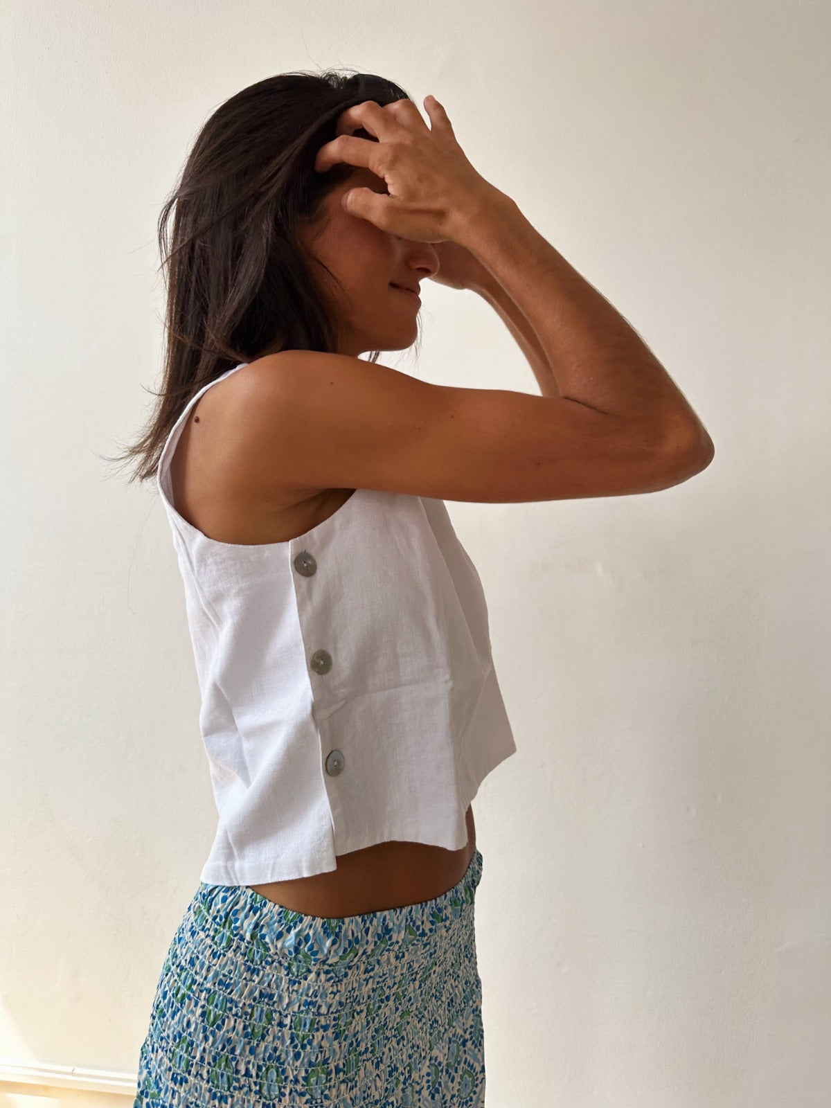 Top Claudia Blanco Lino