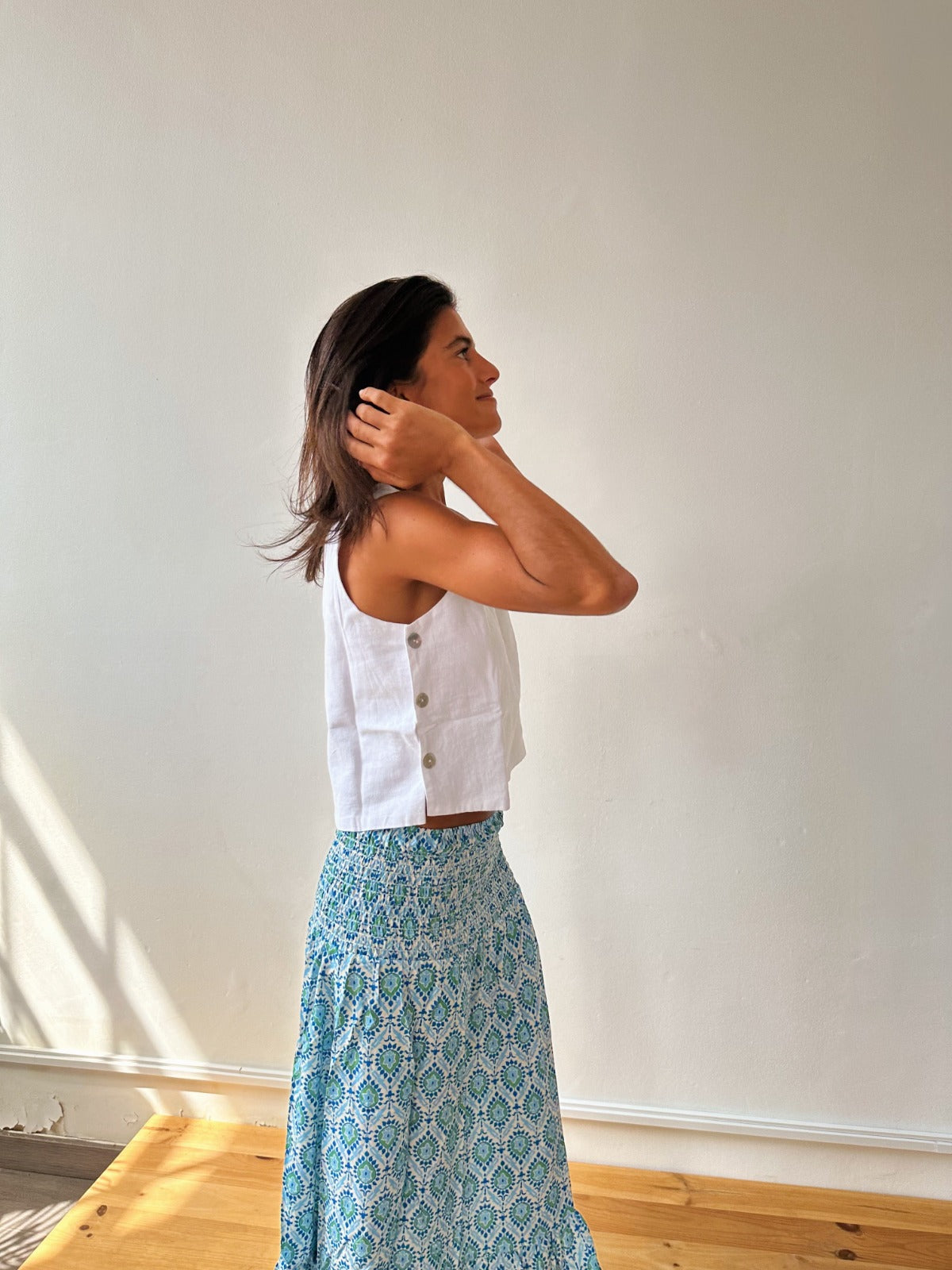 Top Claudia Blanco Lino