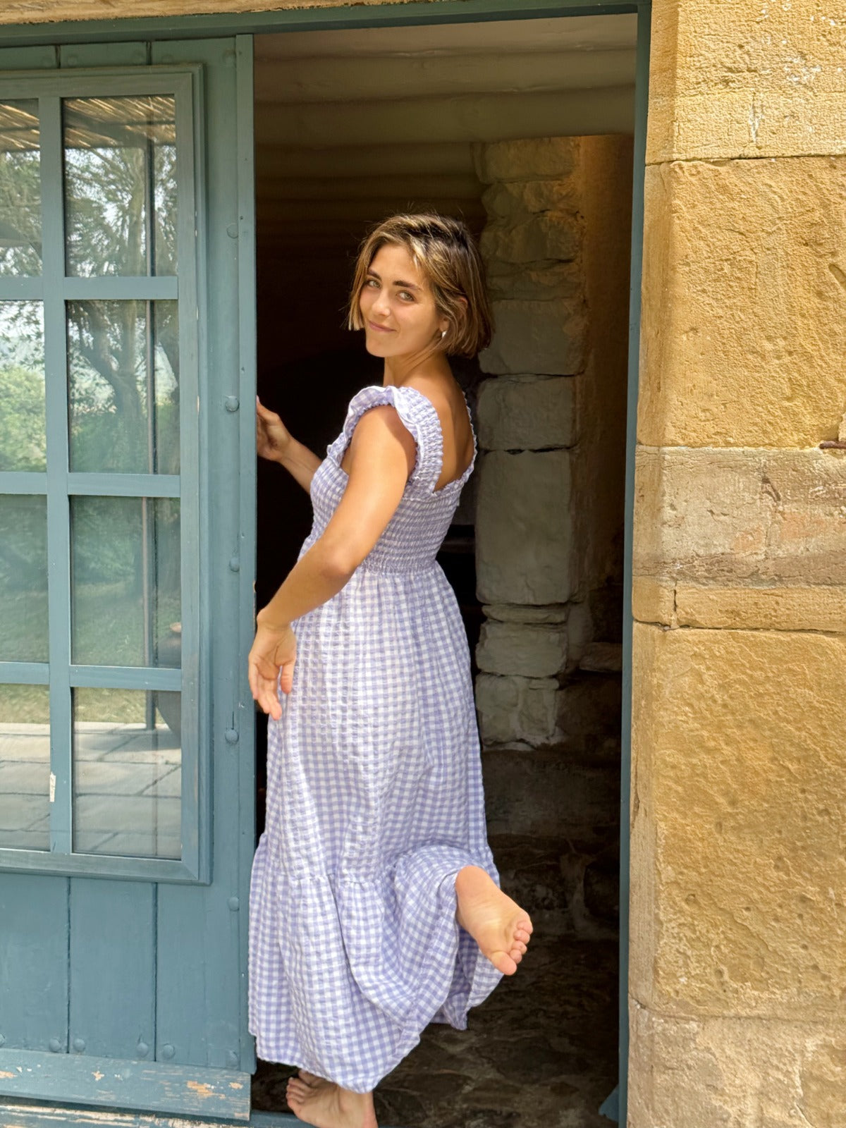 Vestido Amaia Vichy Lavanda