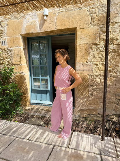 Pantalón Greta Granate y Amarillo