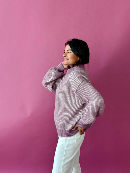 Jersey Emma Malva y Beige