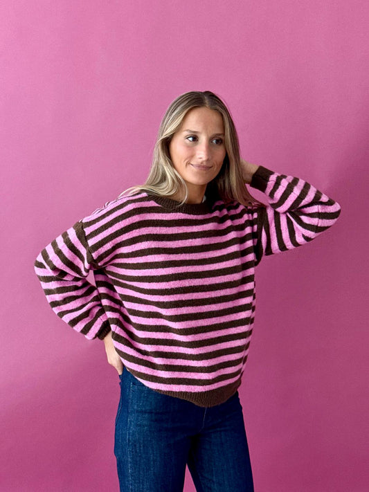 Jersey Pia Marrón y Rosa