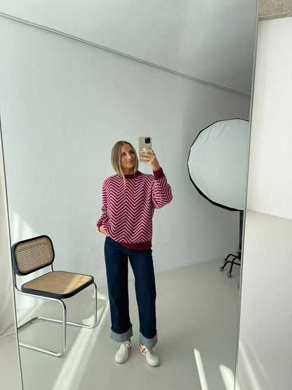 Jersey Leonor Burgundy y Rosa