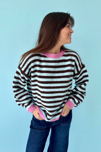 Jersey Pia Marrón y Azul