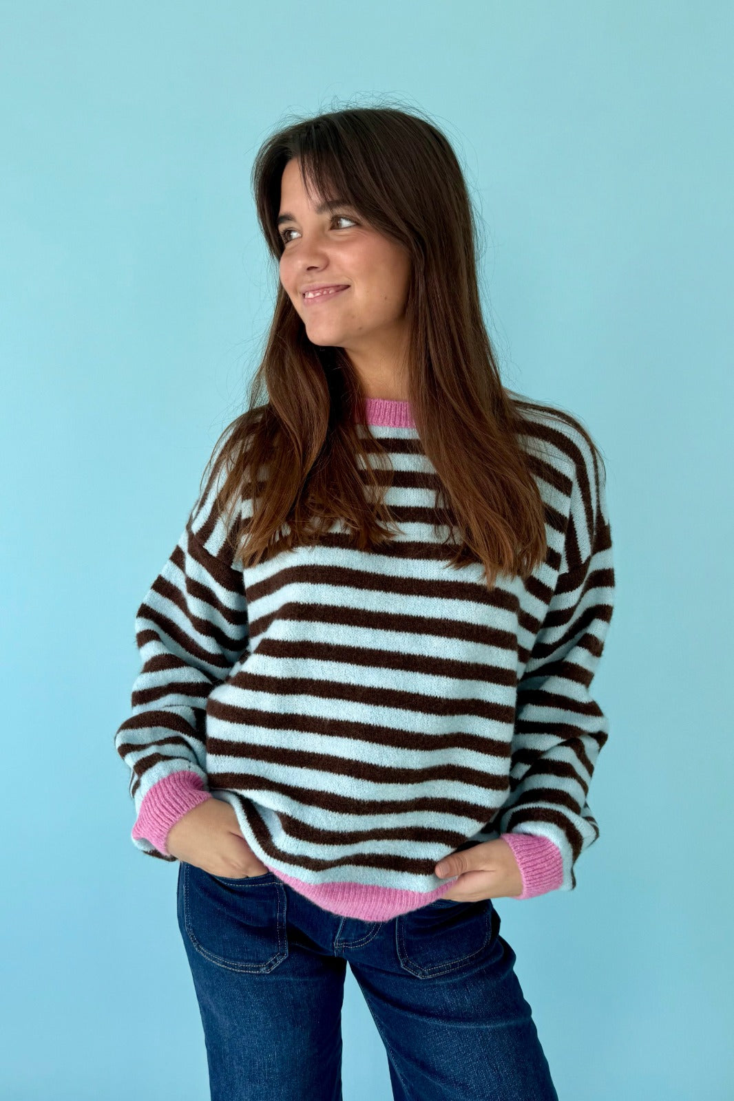 Jersey Pia Marrón y Azul