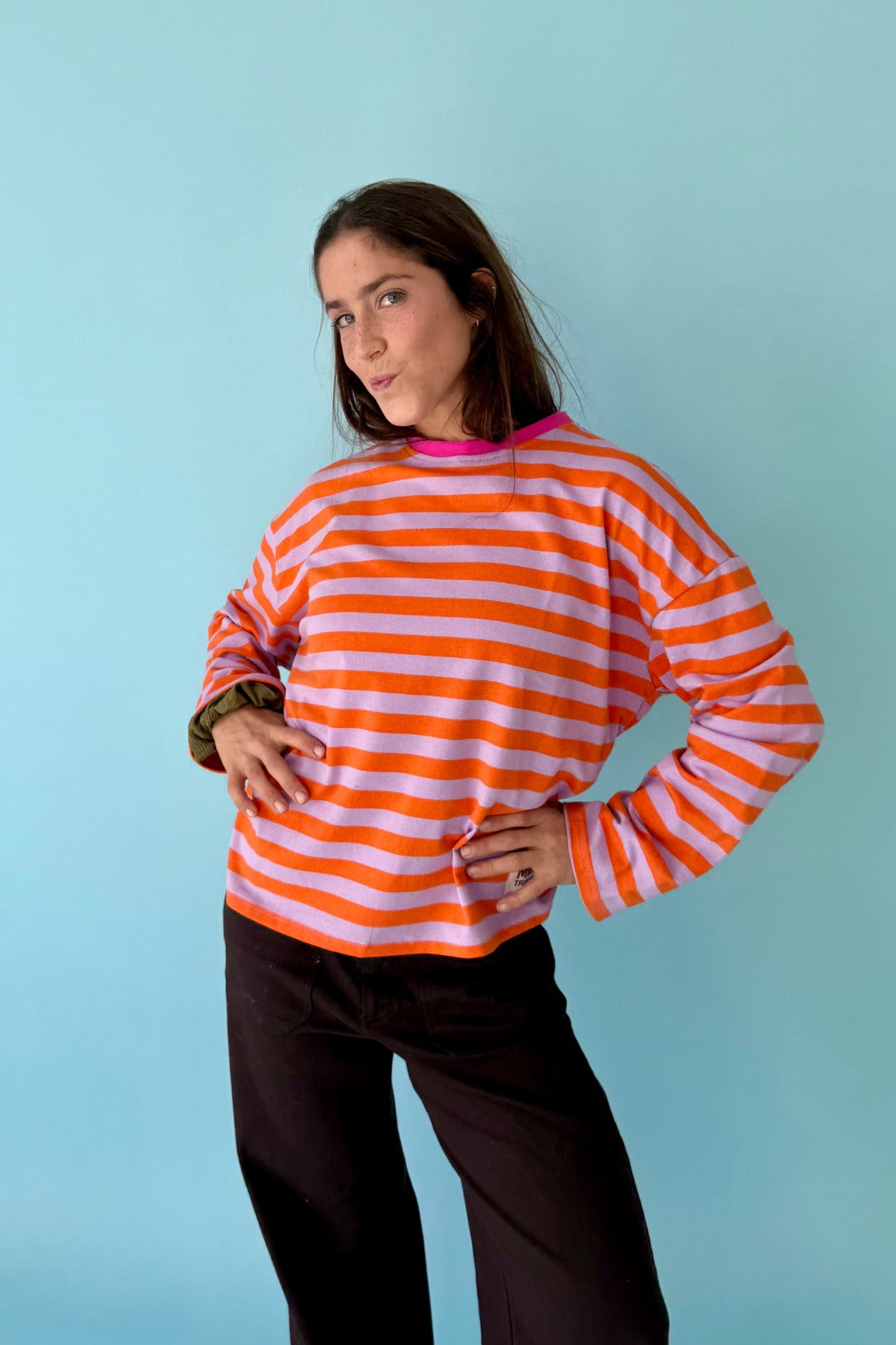 Camiseta Núria Lavanda y Naranja
