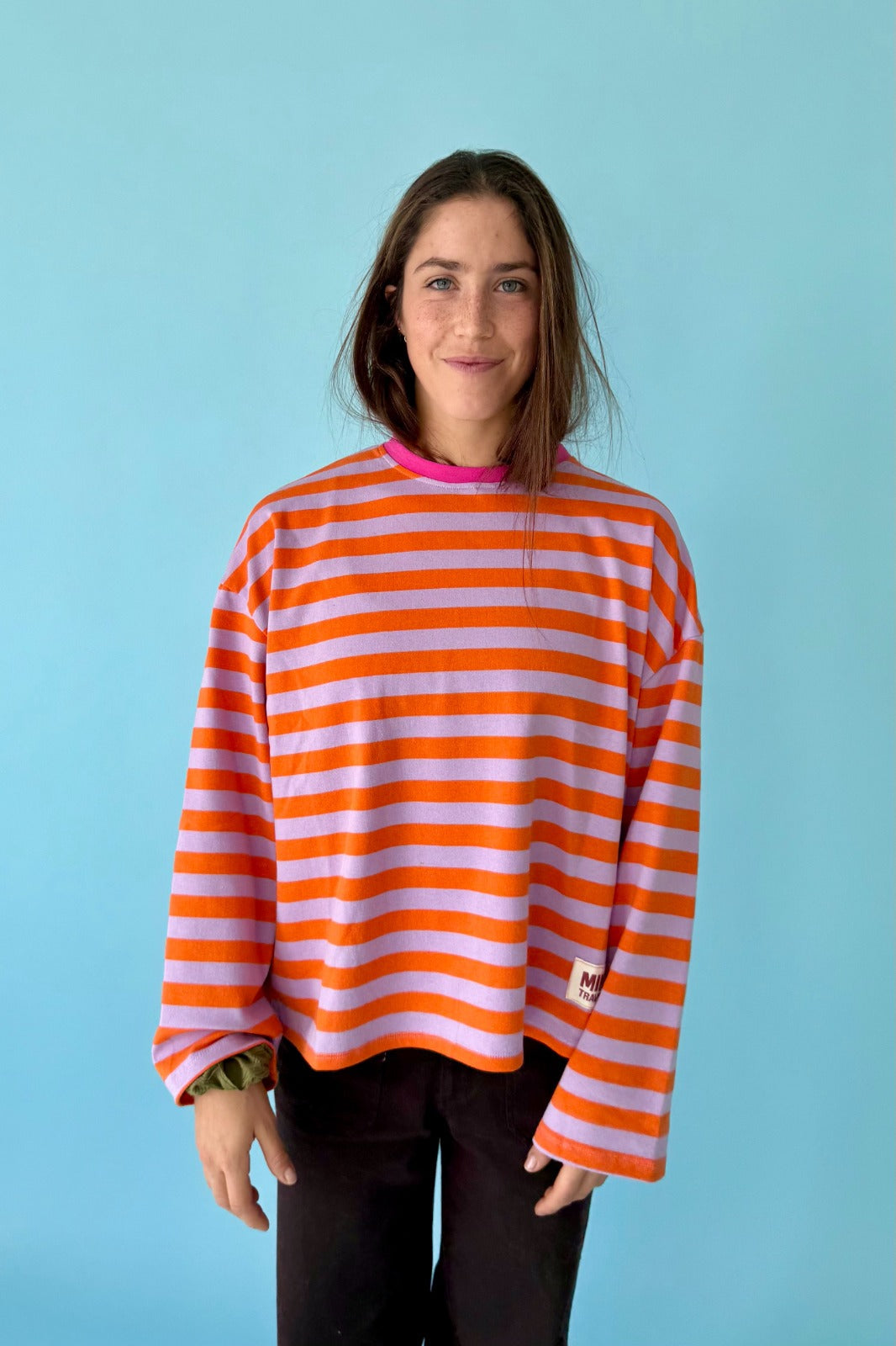 Camiseta Núria Lavanda y Naranja