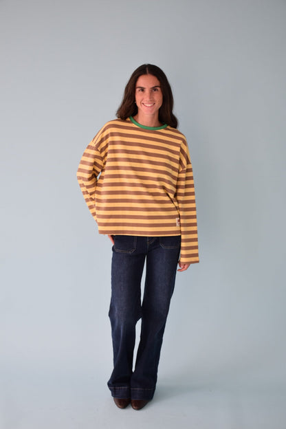 Núria Yellow and Brown T-shirt