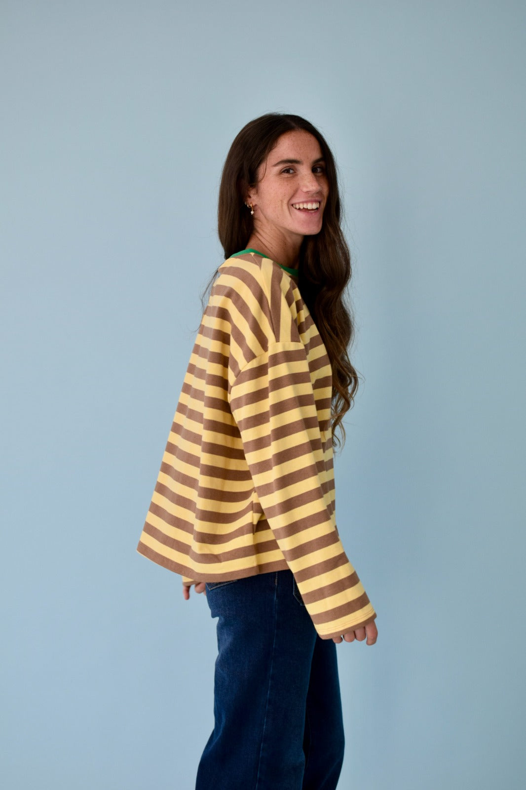Núria Yellow and Brown T-shirt