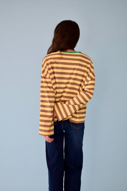 Núria Yellow and Brown T-shirt