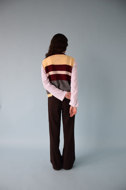 Emilia Yellow and Burgundy Vest