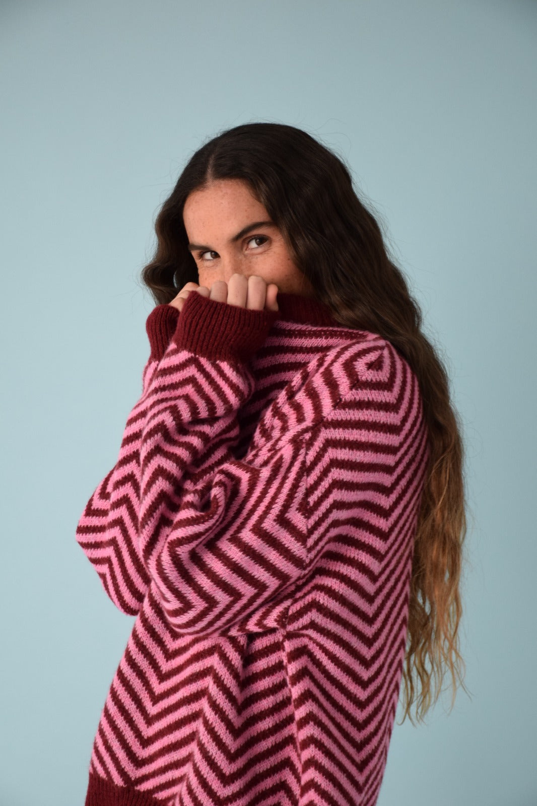 Leonor Burgundy and Pink Jersey