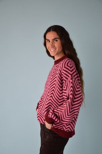 Leonor Burgundy and Pink Jersey