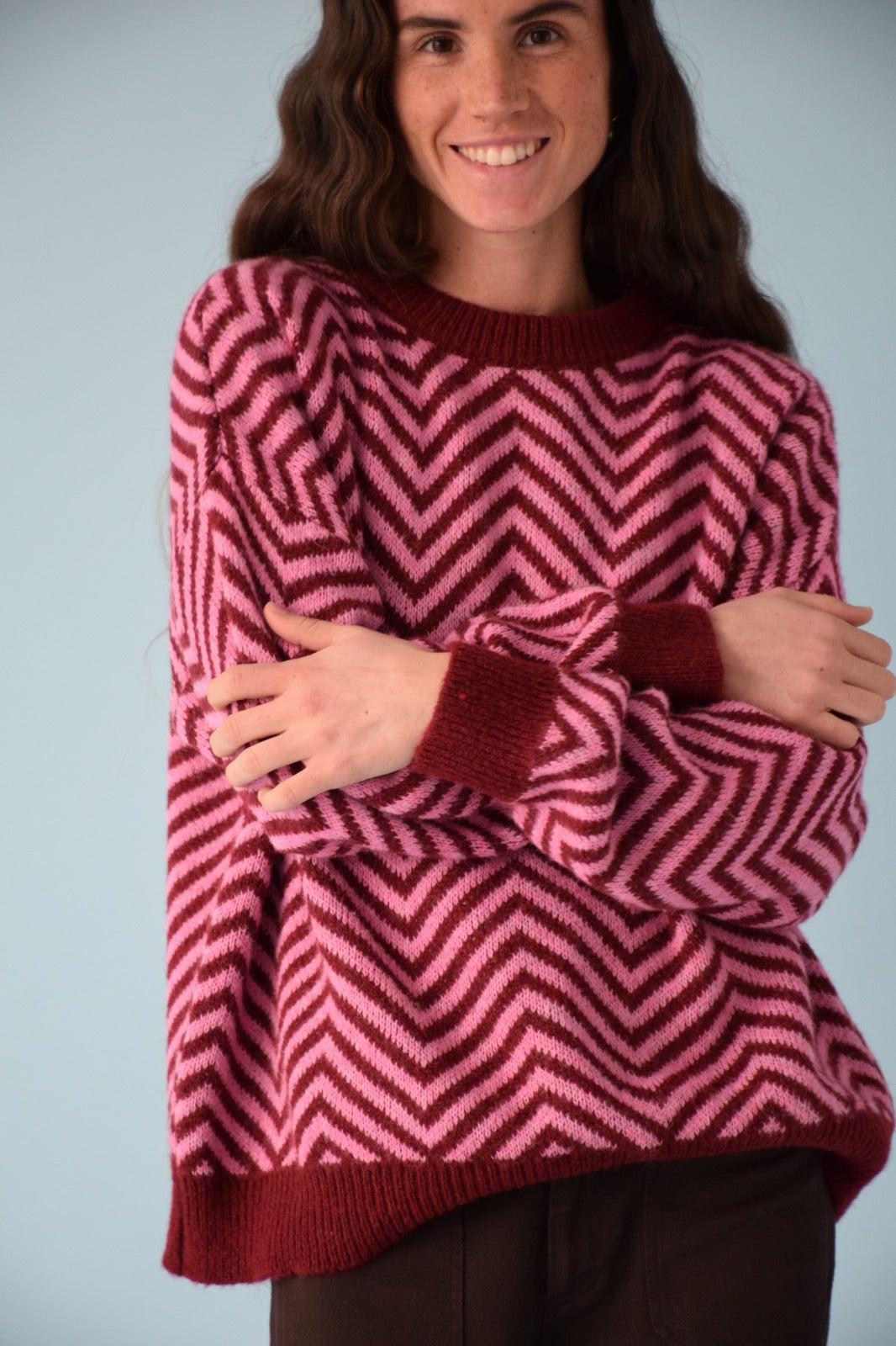 Leonor Burgundy and Pink Jersey