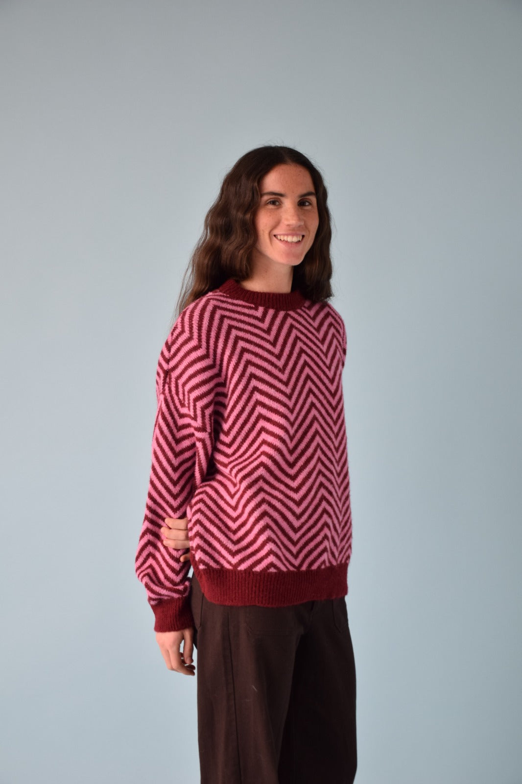 Leonor Burgundy and Pink Jersey
