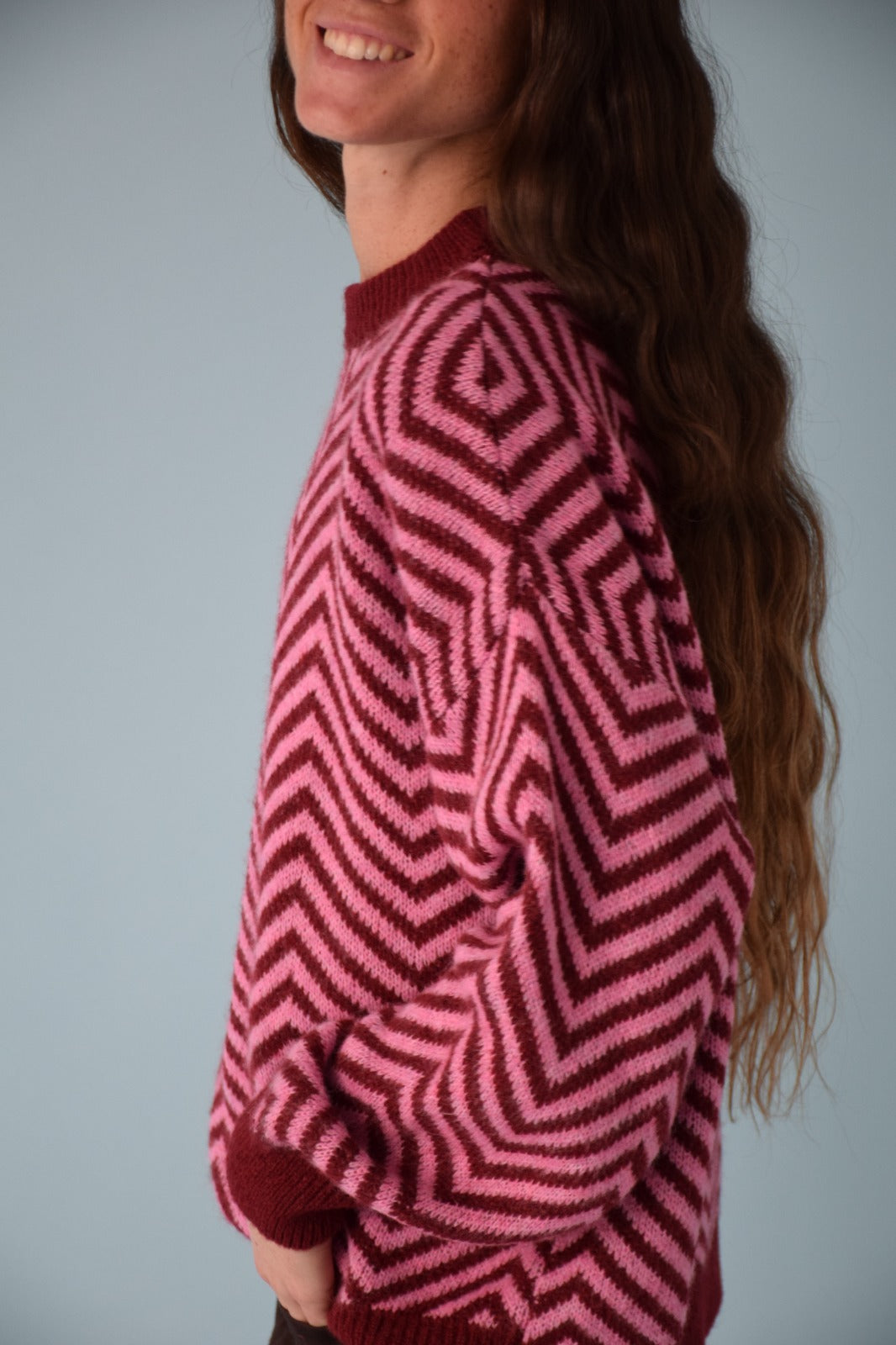 Leonor Burgundy and Pink Jersey