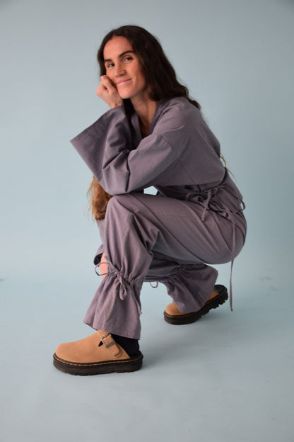 Pantalón Alea Vichy Azul y Marrón