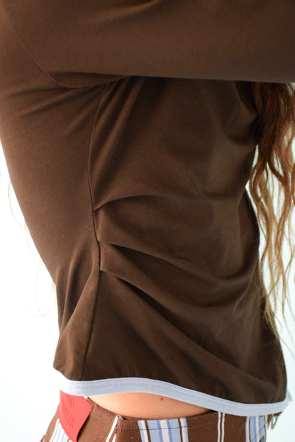 Marta Brown and Blue T-shirt