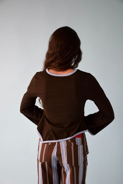 Marta Brown and Blue T-shirt