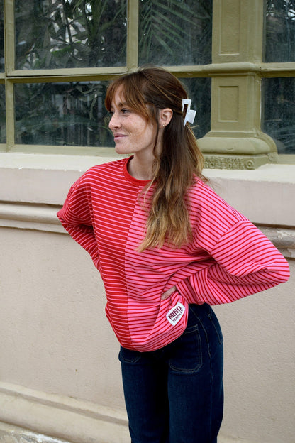 Camiseta Mariona Rojo y Rosa