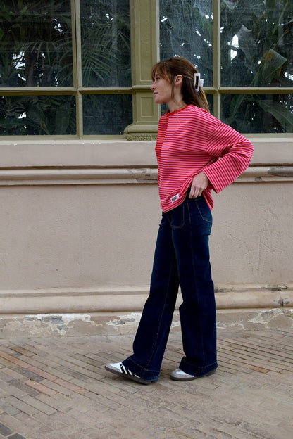 Camiseta Mariona Rojo y Rosa