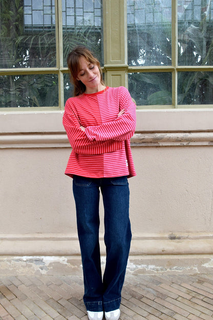 Camiseta Mariona Rojo y Rosa