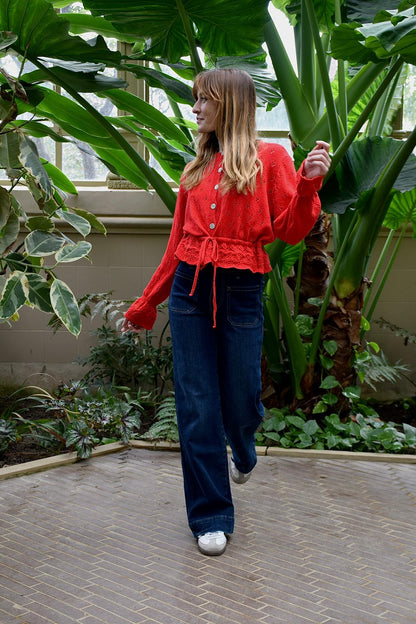 Cárdigan Josephine Rojo