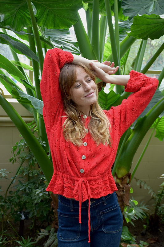 Cárdigan Josephine Rojo