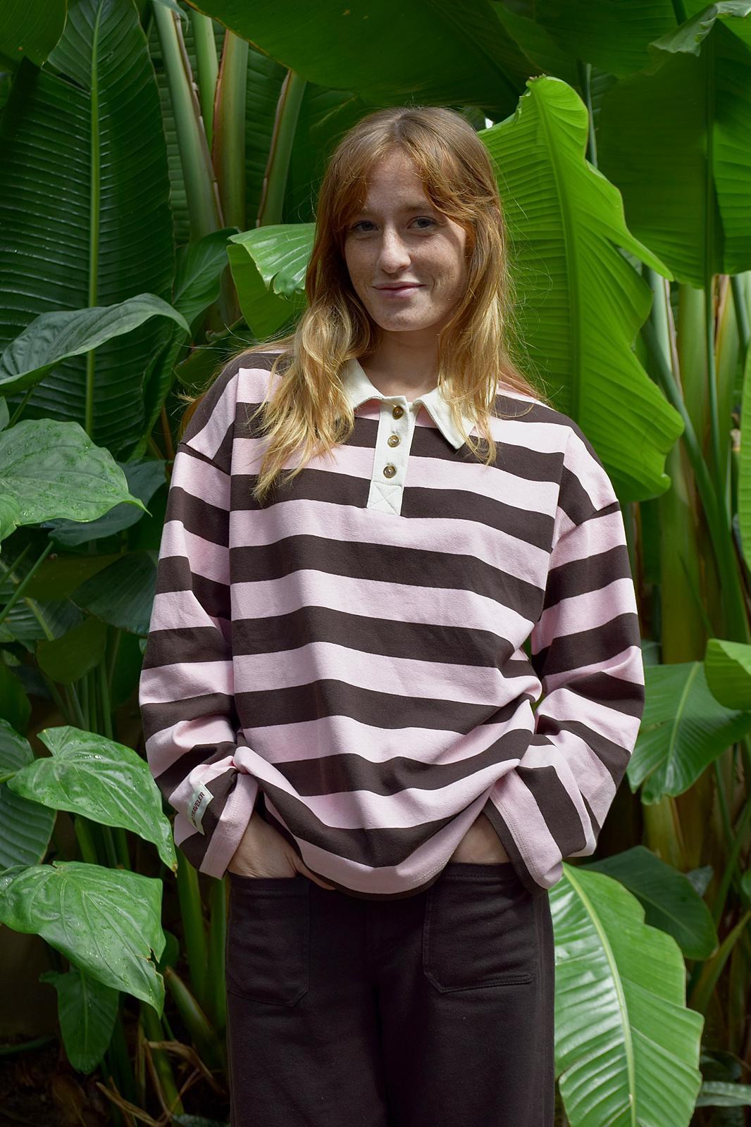 Polera Filipa Marrón y Rosa