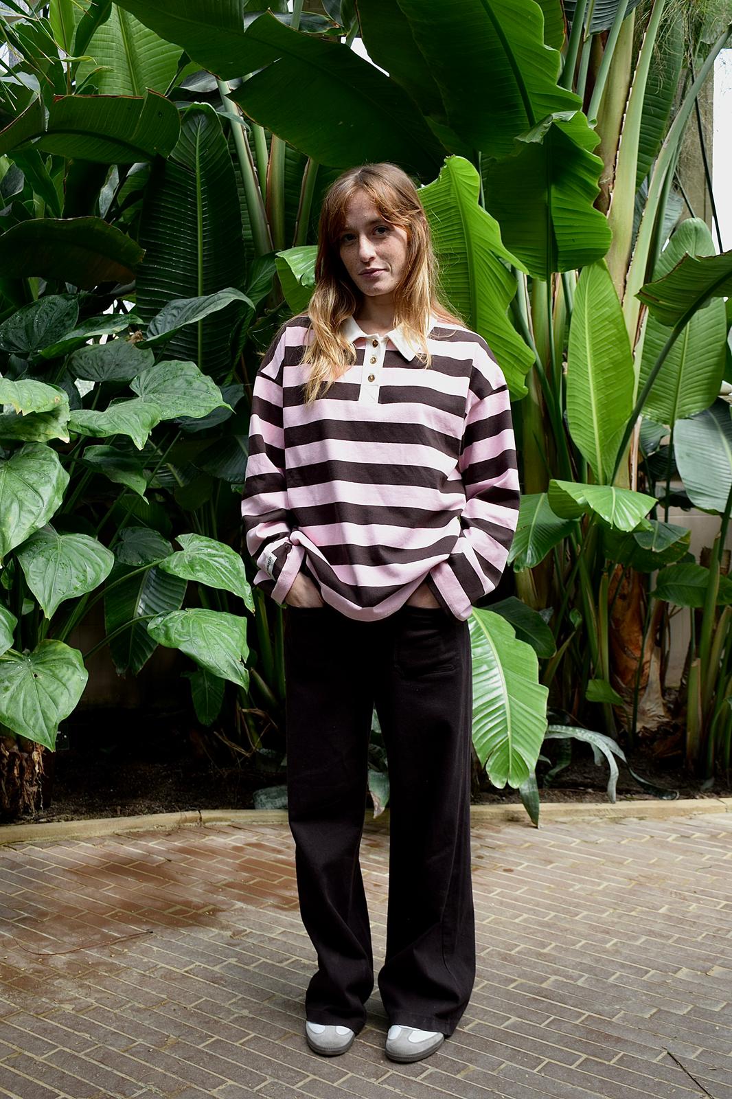 Polera Filipa Marrón y Rosa