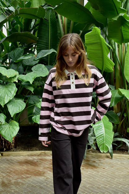 Polera Filipa Marrón y Rosa