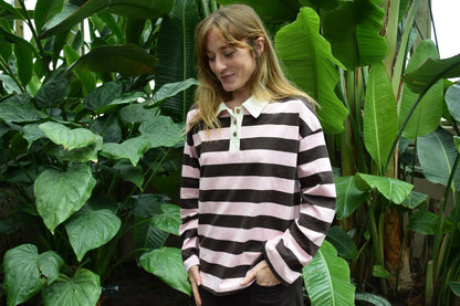 Polera Filipa Marrón y Rosa