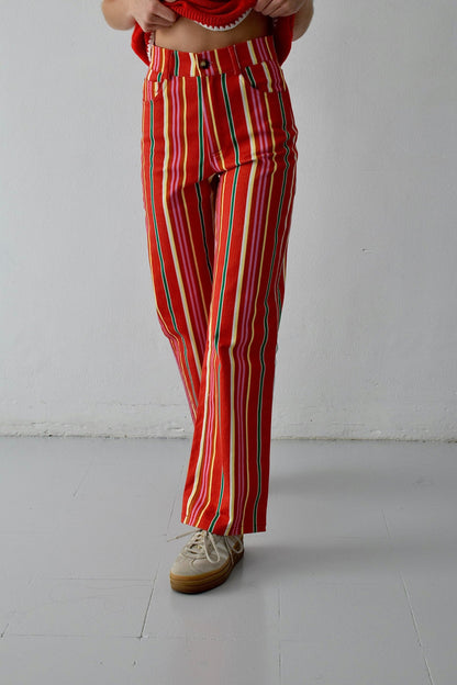 Jeans Inés Rayas Rojo