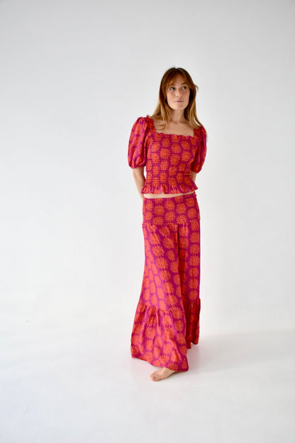 Red and Orange Casiopea Top