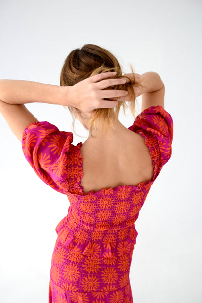 Red and Orange Casiopea Top