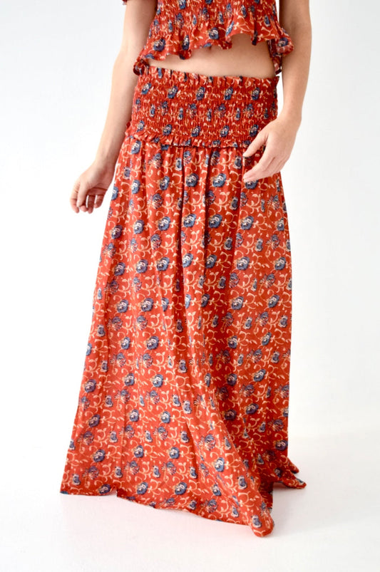 Falda Bruna Lirio Rojo