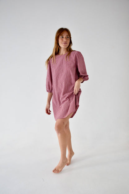 Mirela Burgundy Dress