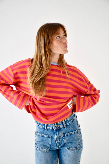 Núria Fuchsia and Orange T-Shirt