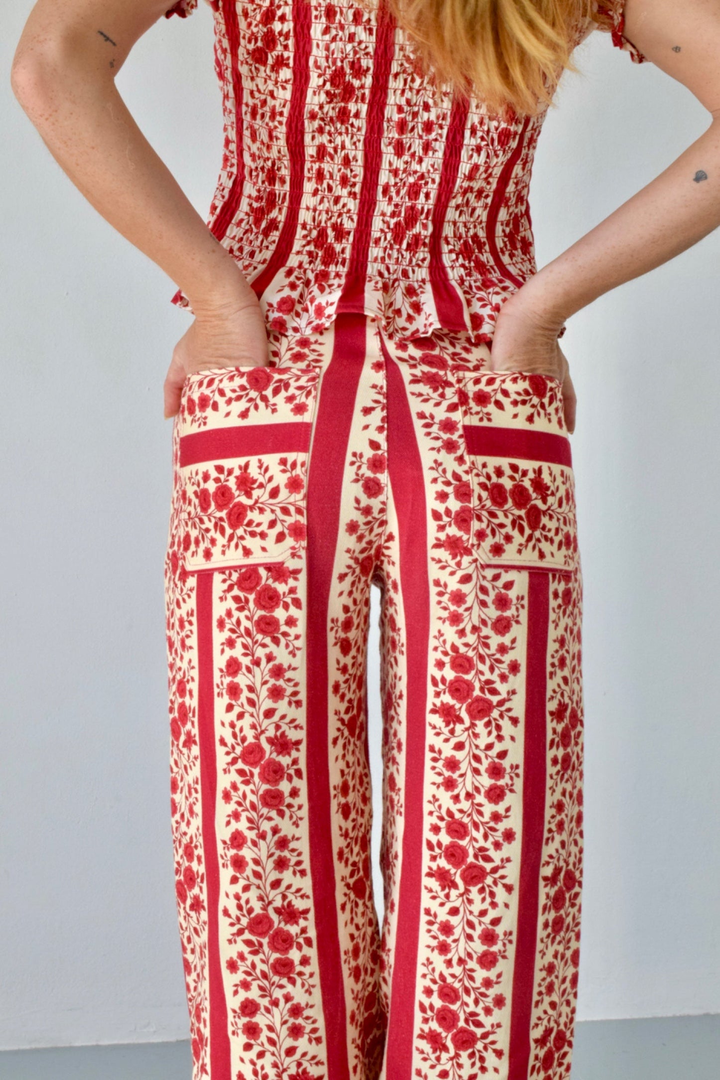 Valeria Flores Red Jeans