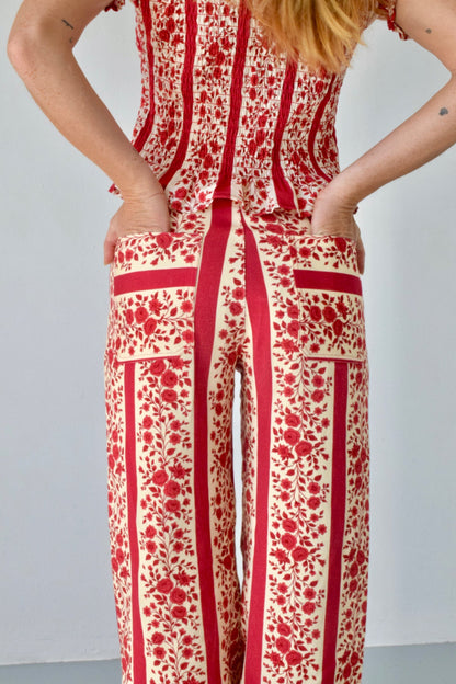 Valeria Flores Red Jeans