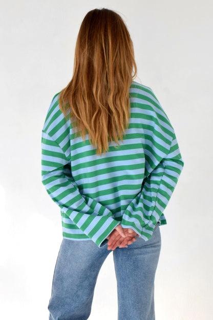 Camiseta Núria Verde y Marino