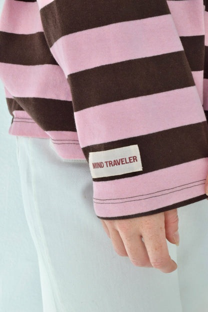 Polera Filipa Marrón y Rosa